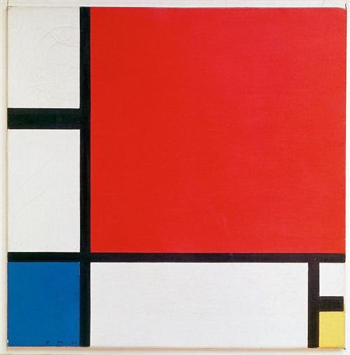 Composition II in Red, Blue, and Yellow by Piet Mondiran 